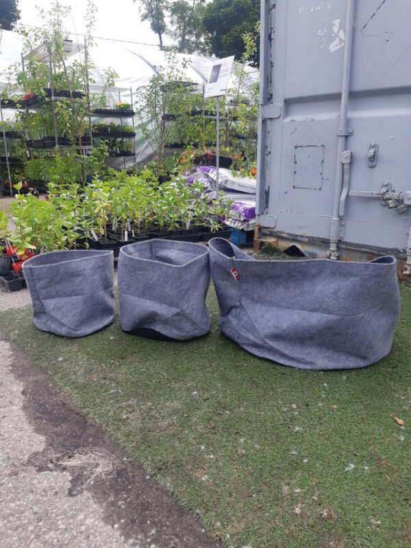 Root pro bag line up. 5, 10 and 30 gallon sizes.